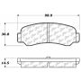 CENTRIC PARTS 102.03050 C-Tek Semi-Metallic Brake Pads with Shims