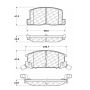 CENTRIC PARTS 102.03090 C-Tek Semi-Metallic Brake Pads with Shims