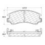 CENTRIC PARTS 102.03110 C-Tek Semi-Metallic Brake Pads with Shims