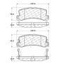 CENTRIC PARTS 102.03250 C-Tek Semi-Metallic Brake Pads with Shims