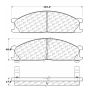 CENTRIC PARTS 102.03330 C-Tek Semi-Metallic Brake Pads with Shims