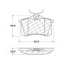 CENTRIC PARTS 102.03340 C-Tek Semi-Metallic Brake Pads with Shims