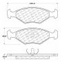 CENTRIC PARTS 102.03501 C-Tek Semi-Metallic Brake Pads with Shims