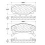 CENTRIC PARTS 102.03540 C-Tek Semi-Metallic Brake Pads with Shims