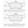 CENTRIC PARTS 102.03590 C-Tek Semi-Metallic Brake Pads with Shims