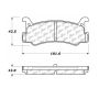 CENTRIC PARTS 102.03660 C-Tek Semi-Metallic Brake Pads with Shims