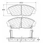 CENTRIC PARTS 102.03730 C-Tek Semi-Metallic Brake Pads with Shims