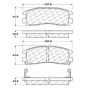 CENTRIC PARTS 102.03830 C-Tek Semi-Metallic Brake Pads with Shims