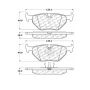 CENTRIC PARTS 102.03960 C-Tek Semi-Metallic Brake Pads with Shims
