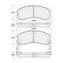 CENTRIC PARTS 102.03990 C-Tek Semi-Metallic Brake Pads with Shims