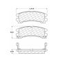 CENTRIC PARTS 102.04010 C-Tek Semi-Metallic Brake Pads with Shims