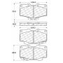 CENTRIC PARTS 102.04100 C-Tek Semi-Metallic Brake Pads with Shims