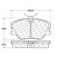 CENTRIC PARTS 102.04230 C-Tek Semi-Metallic Brake Pads with Shims