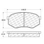 CENTRIC PARTS 102.04330 C-Tek Semi-Metallic Brake Pads with Shims