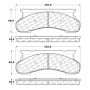 CENTRIC PARTS 102.04500 C-Tek Semi-Metallic Brake Pads with Shims