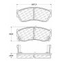 CENTRIC PARTS 102.04510 C-Tek Semi-Metallic Brake Pads with Shims
