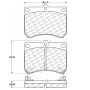 CENTRIC PARTS 102.04730 C-Tek Semi-Metallic Brake Pads with Shims
