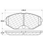 CENTRIC PARTS 102.04860 C-Tek Semi-Metallic Brake Pads with Shims