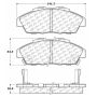 CENTRIC PARTS 102.04960 C-Tek Semi-Metallic Brake Pads with Shims