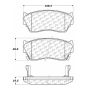 CENTRIC PARTS 102.05100 C-Tek Semi-Metallic Brake Pads with Shims