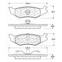 CENTRIC PARTS 102.05120 C-Tek Semi-Metallic Brake Pads with Shims