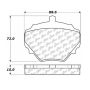 CENTRIC PARTS 102.05181 C-Tek Semi-Metallic Brake Pads with Shims