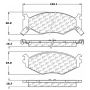 CENTRIC PARTS 102.05220 C-Tek Semi-Metallic Brake Pads with Shims