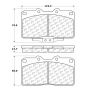 CENTRIC PARTS 102.05310 C-Tek Semi-Metallic Brake Pads with Shims