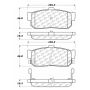 CENTRIC PARTS 102.05400 C-Tek Semi-Metallic Brake Pads with Shims