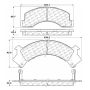 CENTRIC PARTS 102.05460 C-Tek Semi-Metallic Brake Pads with Shims