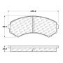 CENTRIC PARTS 102.05500 C-Tek Semi-Metallic Brake Pads with Shims