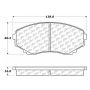 CENTRIC PARTS 102.05510 C-Tek Semi-Metallic Brake Pads with Shims