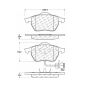 CENTRIC PARTS 102.05550 C-Tek Semi-Metallic Brake Pads with Shims