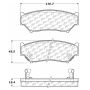 CENTRIC PARTS 102.05560 C-Tek Semi-Metallic Brake Pads with Shims