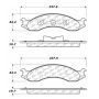 CENTRIC PARTS 102.05570 C-Tek Semi-Metallic Brake Pads with Shims