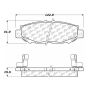 CENTRIC PARTS 102.05720 C-Tek Semi-Metallic Brake Pads with Shims