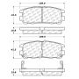 CENTRIC PARTS 102.05800 C-Tek Semi-Metallic Brake Pads with Shims