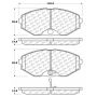 CENTRIC PARTS 102.05870 C-Tek Semi-Metallic Brake Pads with Shims
