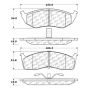 CENTRIC PARTS 102.05910 C-Tek Semi-Metallic Brake Pads with Shims