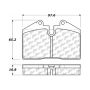 CENTRIC PARTS 102.06080 C-Tek Semi-Metallic Brake Pads with Shims