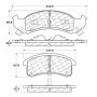 CENTRIC PARTS 102.06230 C-Tek Semi-Metallic Brake Pads with Shims