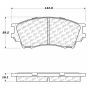 CENTRIC PARTS 102.06430 C-Tek Semi-Metallic Brake Pads with Shims