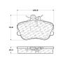 CENTRIC PARTS 102.06450 C-Tek Semi-Metallic Brake Pads with Shims