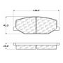 CENTRIC PARTS 102.06600 C-Tek Semi-Metallic Brake Pads with Shims