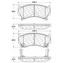 CENTRIC PARTS 102.06680 C-Tek Semi-Metallic Brake Pads with Shims