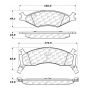 CENTRIC PARTS 102.06700 C-Tek Semi-Metallic Brake Pads with Shims