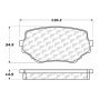 CENTRIC PARTS 102.06800 C-Tek Semi-Metallic Brake Pads with Shims