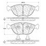 CENTRIC PARTS 102.06820 C-Tek Semi-Metallic Brake Pads with Shims