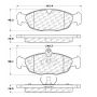 CENTRIC PARTS 102.06880 C-Tek Semi-Metallic Brake Pads with Shims