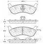 CENTRIC PARTS 102.06900 C-Tek Semi-Metallic Brake Pads with Shims